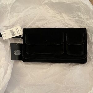 Banana Republic Black Suede Clutch